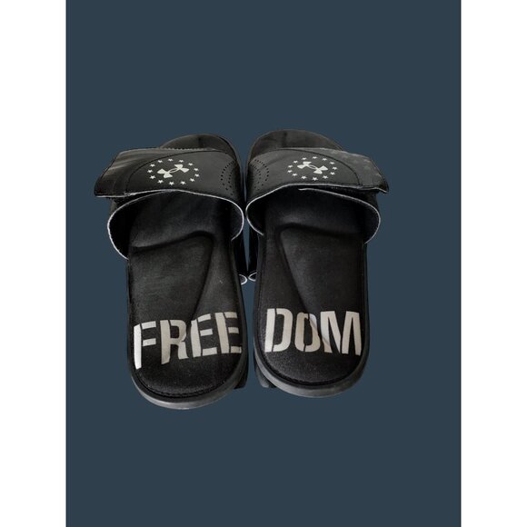 Under Armour Men's Freedom Black Slide Sandals Size 9 - Picture 4 of 7